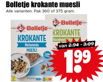 Aanbieding: Bolletje krokante muesli