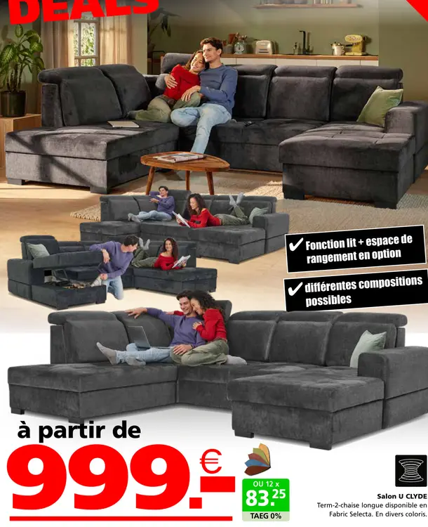 Offre: Salon U CLYDE