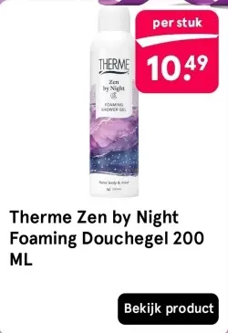 Aanbieding: Therme Zen by Night Foaming Douchegel