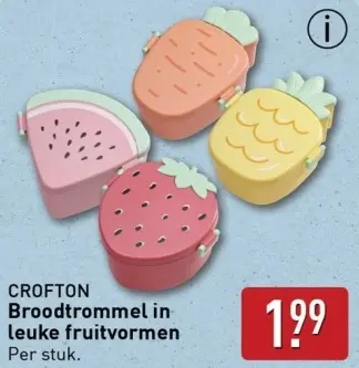 Aanbieding: Broodtrommel in leuke fruitvormen