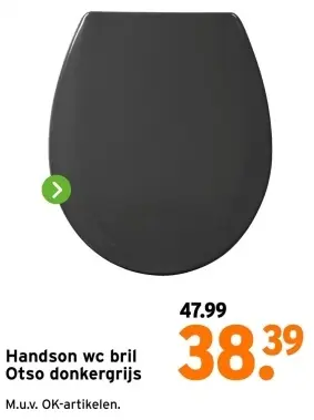 Aanbieding: WC bril Otso donkergrijs