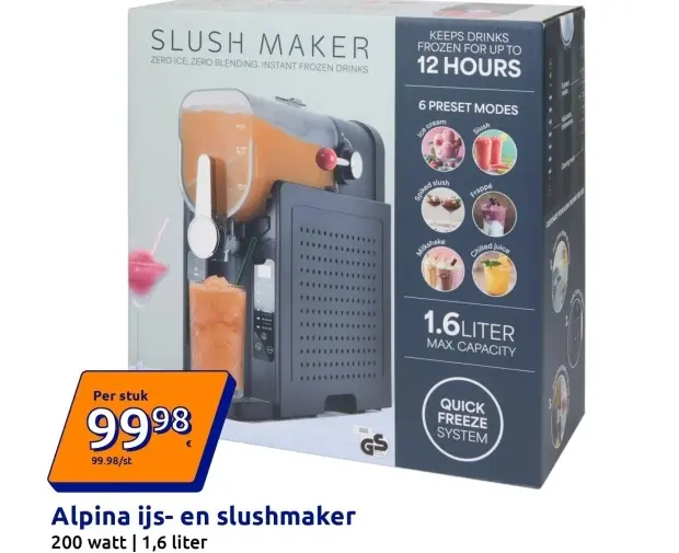 Promotie: Alpina ijs- en slushmaker