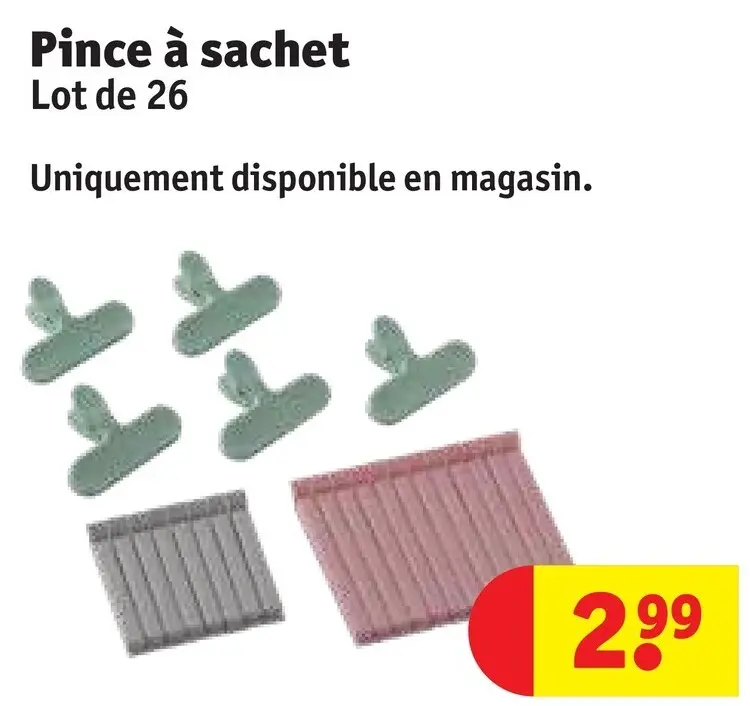Offre: Pince à sachet
