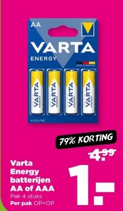 Aanbieding: Varta Energy batterijen