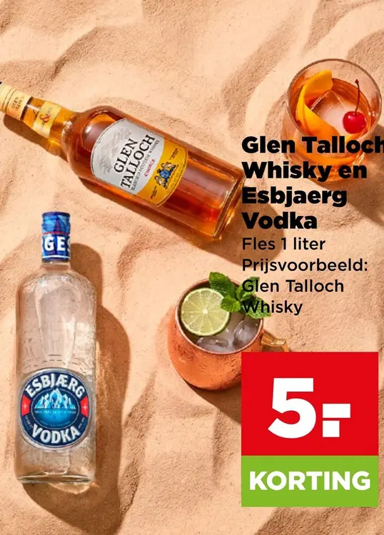 Aanbieding: Glen Talloch Whisky en Esbjaerg Vodka