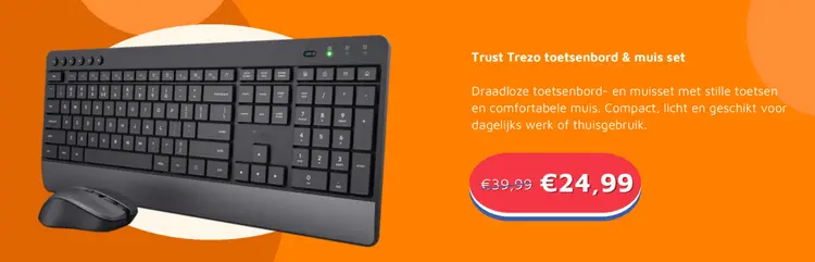 Aanbieding: Trust Trezo toetsenbord & muis set
