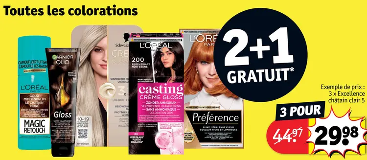 Offre: Toutes les colorations
