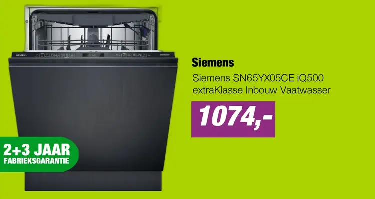 Aanbieding: Siemens SN65YX05CE iQ500 extraKlasse Inbouw Vaatwasser