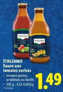 Offre: Sauce aux tomates cerises