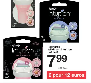 Offre: Recharge Wilkinson Intuition Lot de 3