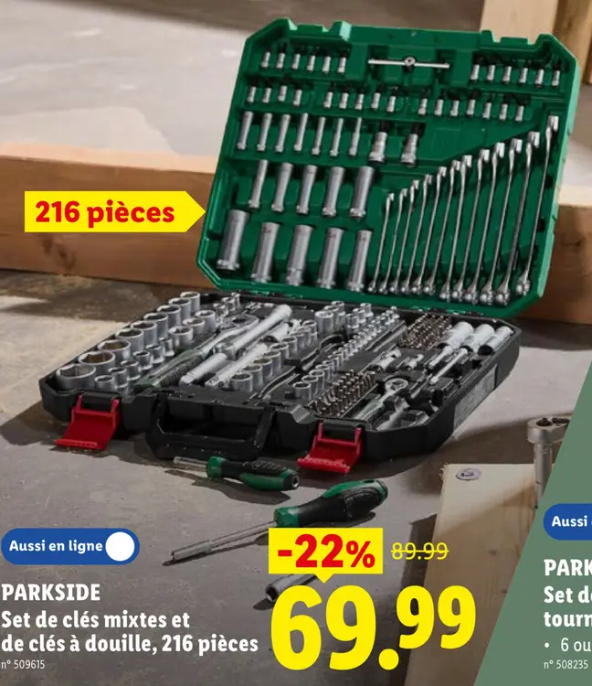 Offre: Set de clés mixtes et de clés à douille