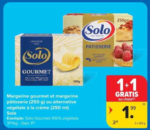Offre: Margarine gourmet et margarine pâtisserie ou alternative