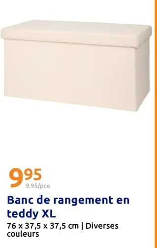 Offre: Banc de rangement en teddy XL
