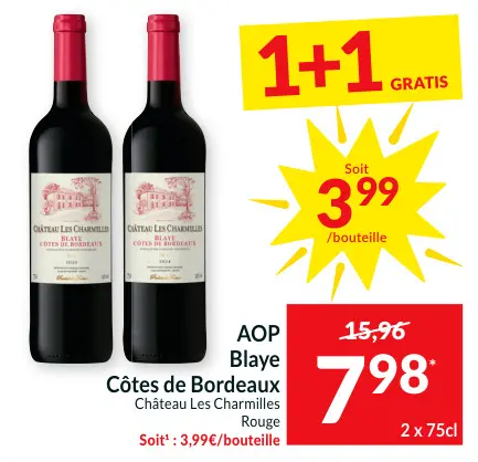 Offre: AOP Blaye Côtes de Bordeaux