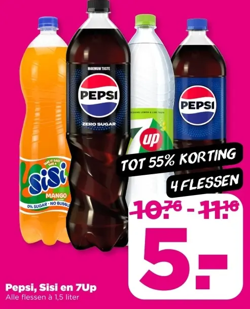 Aanbieding: Pepsi, Sisi en 7Up