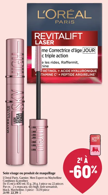 Offre: Soin visage ou produit de maquillage