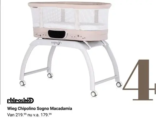 Aanbieding: Wieg Chipolino Sogno Macadamia