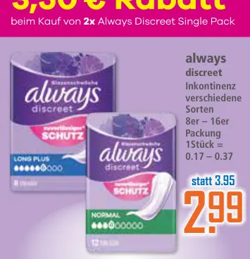 Aanbieding: Always Discreet