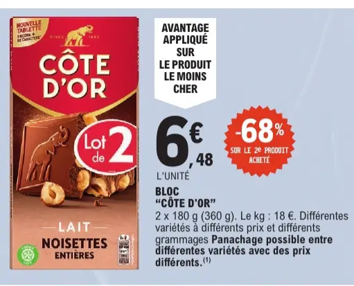 Promotie: Bloc noisettes entières