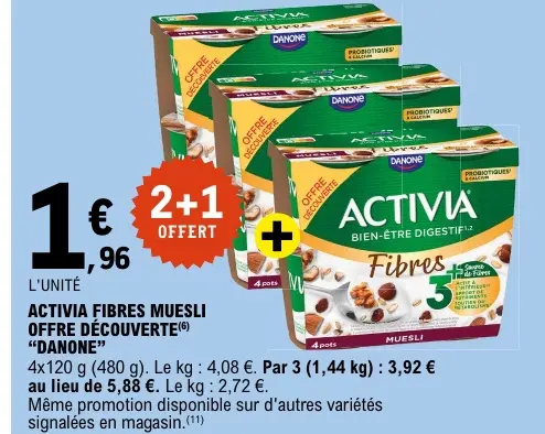 Promotie: Activia fibres muesli offre découverte