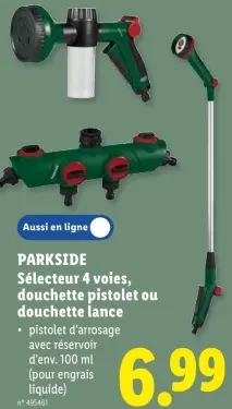 Offre: Sélecteur 4 voies, douchette pistolet ou douc