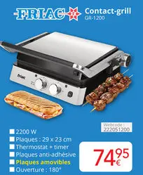 Offre: Contact-grill GR-1200