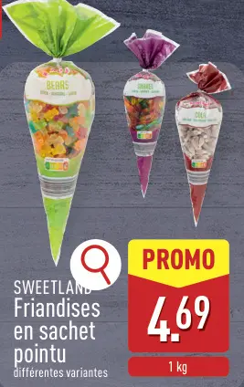 Offre: Friandises en sachet pointu