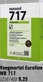 Aanbieding: FORBO EUROCOL Voegmortel Eurofine WD 717 grijs 4 kg