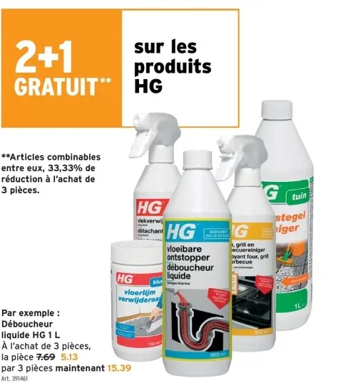 Offre: Les produits HG