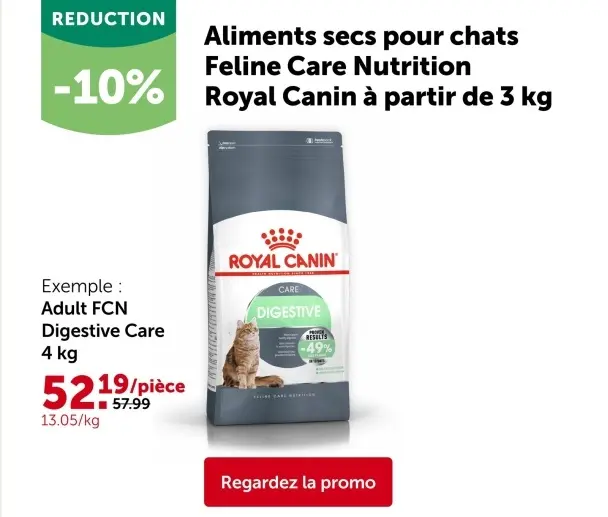 Offre: Aliments secs pour chats Feline Care Nutrition