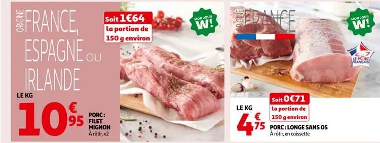 Offre: Porc: filet mignon
