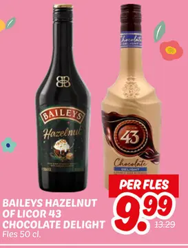 Aanbieding: BAILEYS HAZELNUT OF LICOR 43 CHOCOLATE DELIGHT