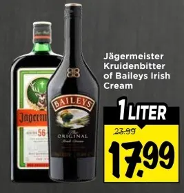 Jägermeister Kruidenbitter of Baileys Irish Cream