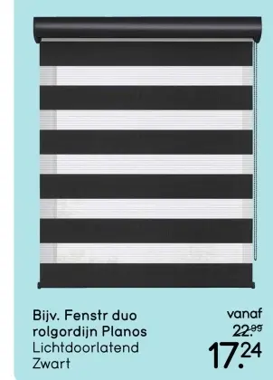 Aanbieding: Fenstr duo rolgordijn Planos Lichtdoorlatend 