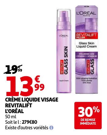Promotie: Crème liquide visage Revitalift