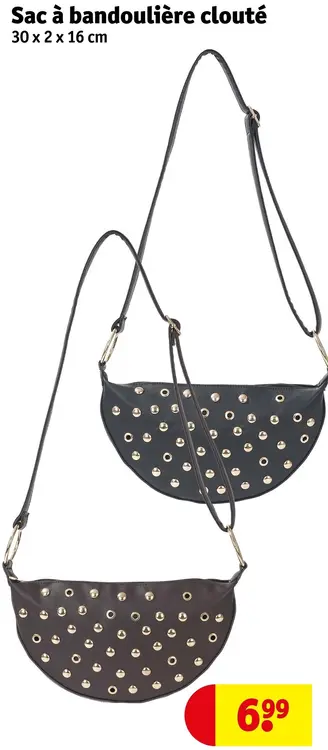 Offre: Sac à bandoulière clouté