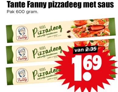 Aanbieding: Pizzadeeg met saus