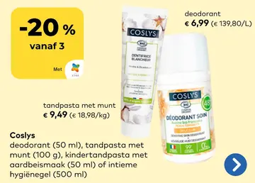 Aanbieding: Coslys deodorant
