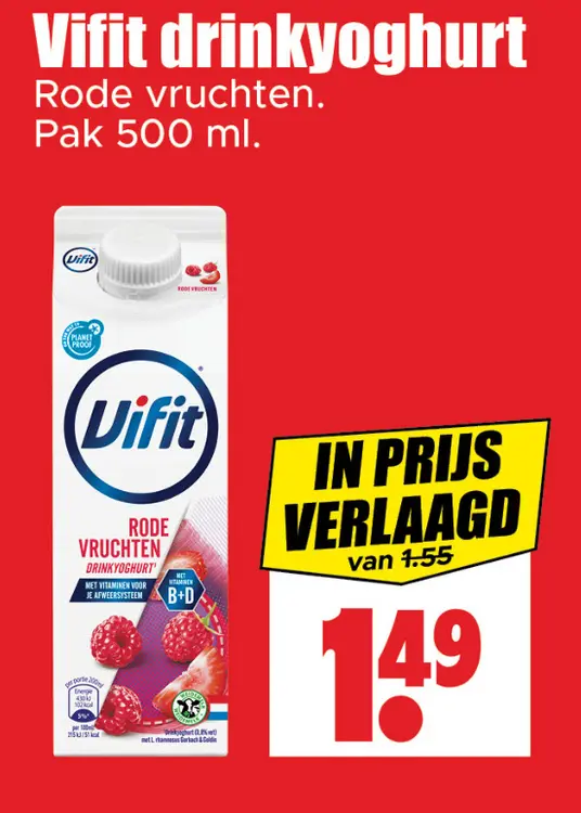 Aanbieding: Vifit drinkyoghurt