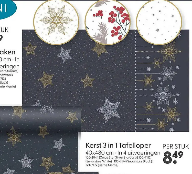 Aanbieding: Kerst 3 in 1 Tafelloper