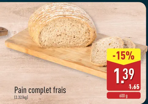 Offre: Pain complet frais