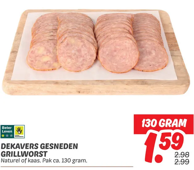 Gesneden grillworst