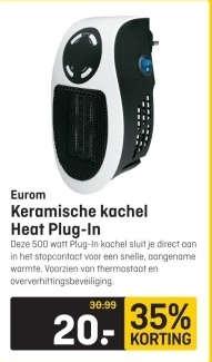 Aanbieding: Keramische kachel Heat Plug-In