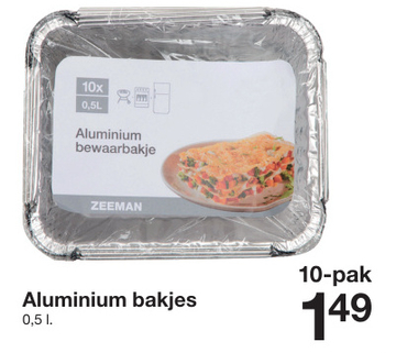 Aanbieding: Aluminium bakjes