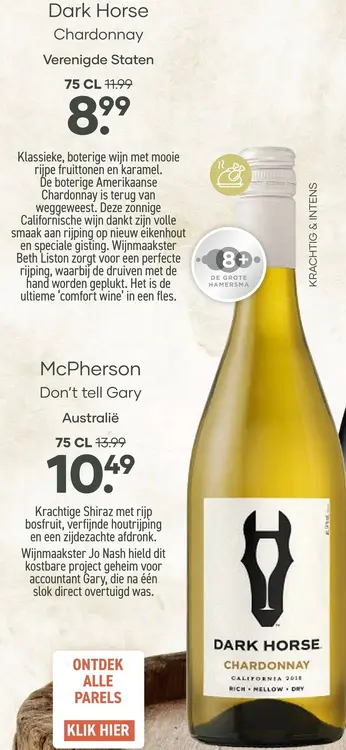 Aanbieding: Dark Horse Chardonnay
