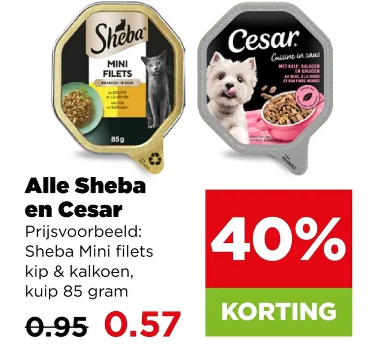 Aanbieding: Alle Sheba en Cesar