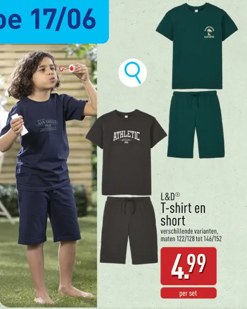 Promotie: T-shirt en short