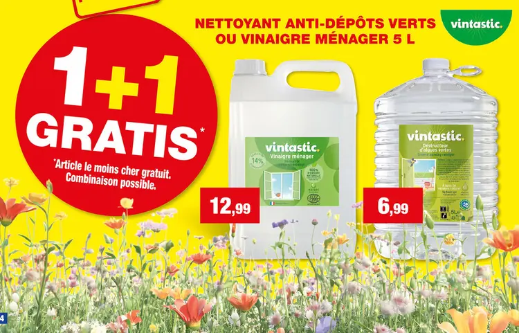 Offre: Nettoyant anti-dépôts verts ou vinaigre ménager