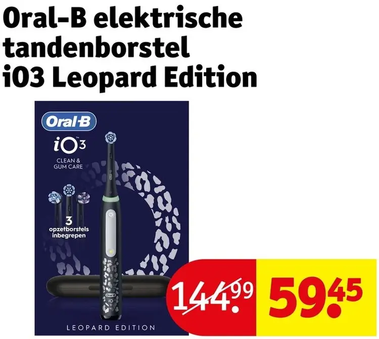 Aanbieding: Elektrische tandenborstel iO3 Leopard Edition