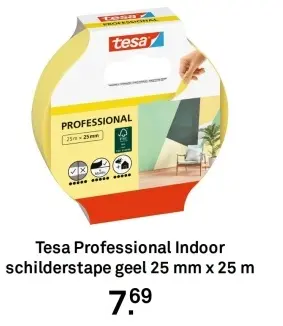 Aanbieding: Professional Indoor schilderstape geel